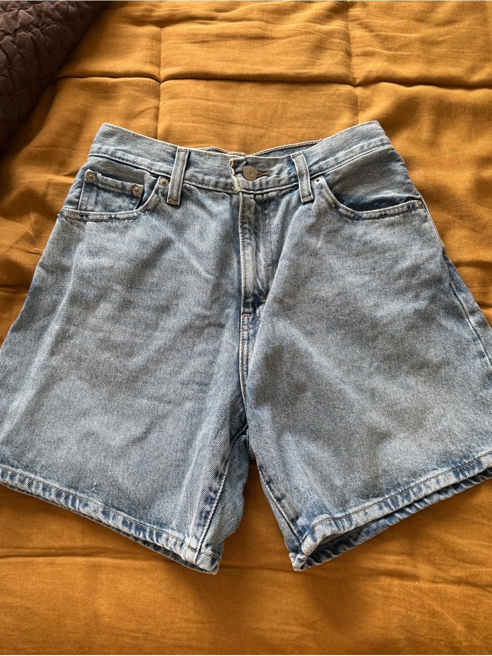 Levi’s High Baggy Light Wash Denim Shorts